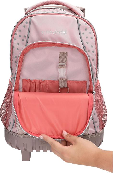 Image du produit Top Model Topmodel - School Backpack Trolley - Rosé with Grey Polka Dots (28 l)