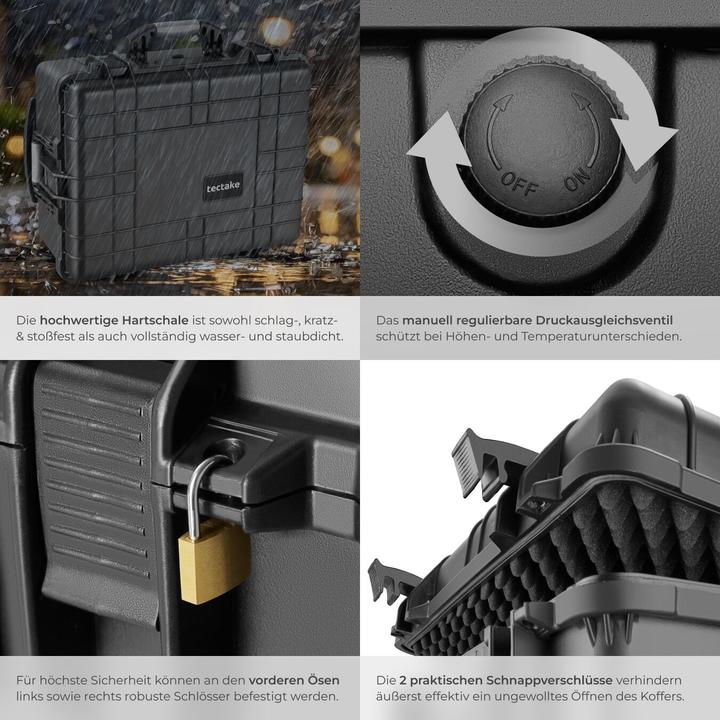 Produktbild tectake Transportkoffer rollbar mit Teleskopgriff (2 Teile)