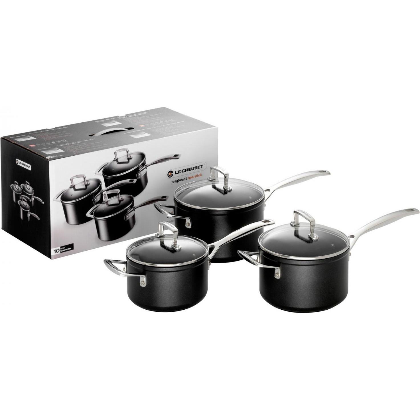 Le Creuset Profitopf Set, Pfanne + Kochtopf, Schwarz