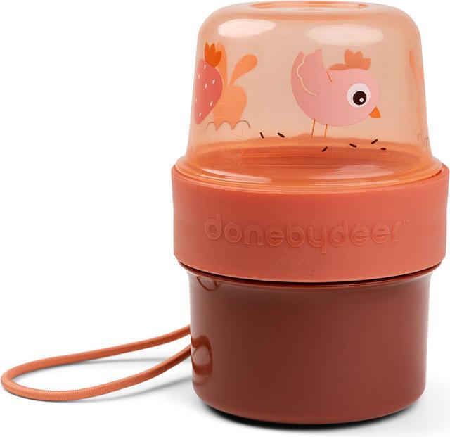 Done by Deer To go 2-way Snack-Behälter S Birdee Papaya