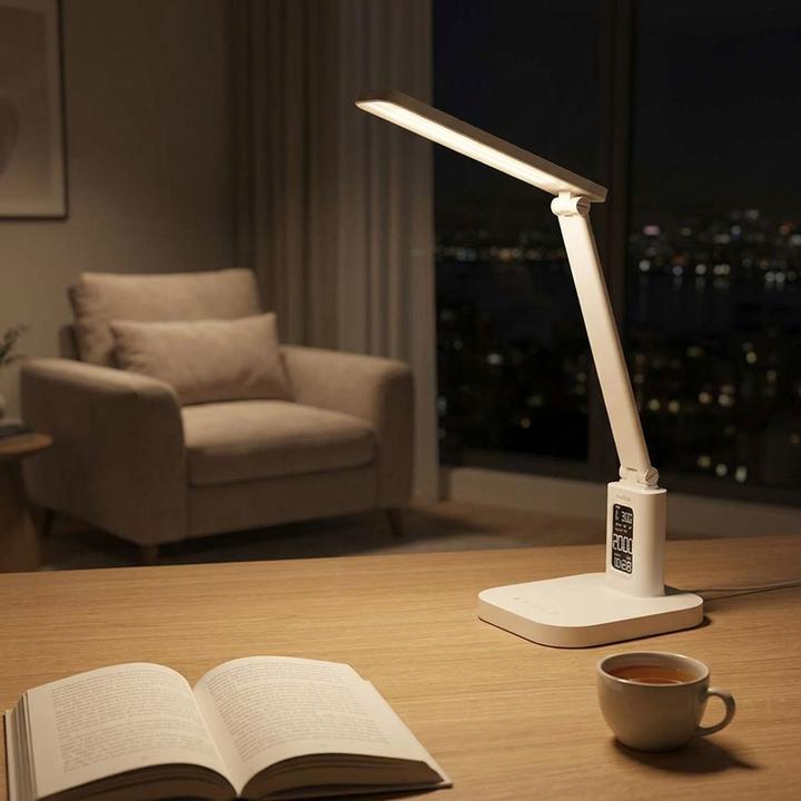 Produktbild Nedis LED-Schreibtischlampe | Dimmbar | 3 Licht-Modi | 220 lm | Wiederaufladbar | DimmSchalter | Wei (220 lm)