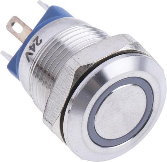 Produktbild RS PRO 12mm,Stainless,Grn,ring,mom,24V