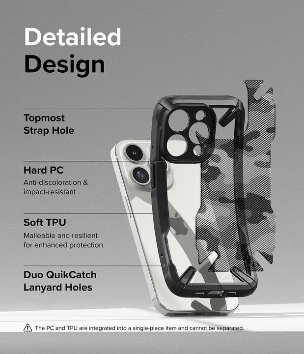 Actual product image Ringke Case for iPhone 15 Pro FUSION X DESIGN CAMO BLACK (Apple iPhone 15 Pro)