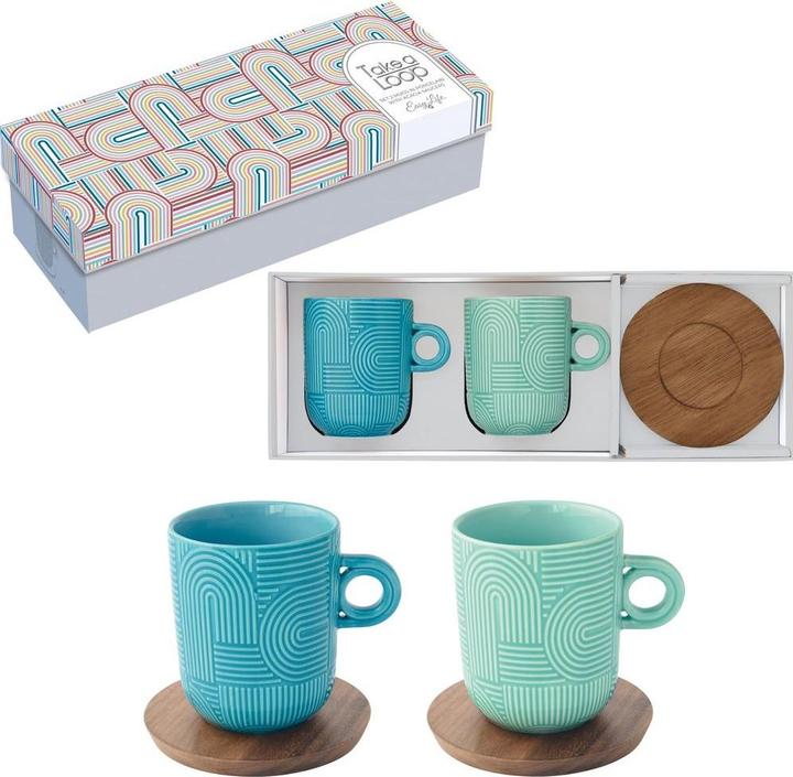 Actual product image Easy Life 2er Set Take a Loop Kaffeetasse (350 ml, 2x)