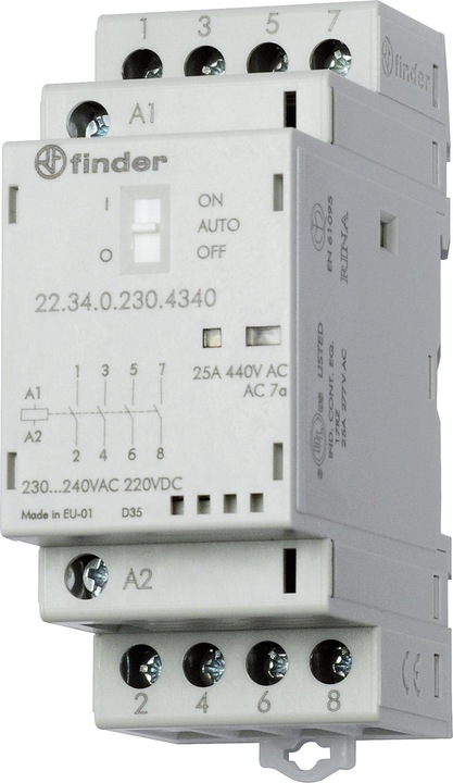 Finder Installation contactor series 22.34, 25 A