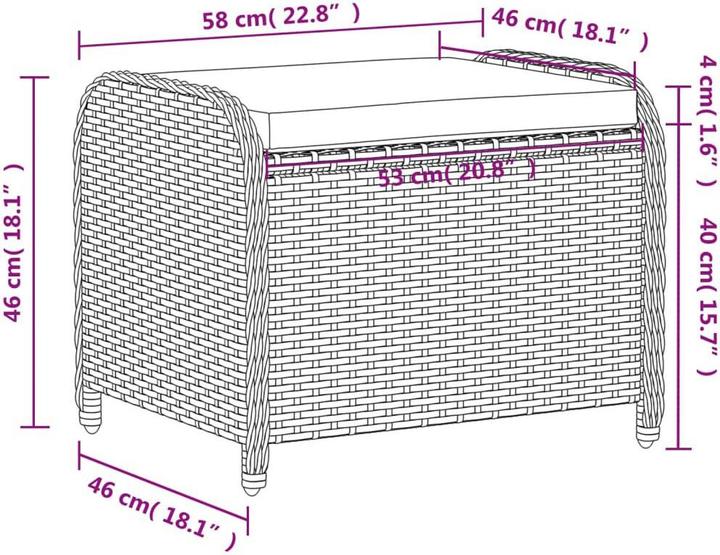 Actual product image vidaXL Gartenhocker