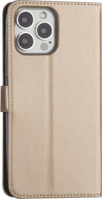 Produktbild Ambiance1 Hülle iPhone 13 Pro Max - Book Case Kunstleder Gold No.325 (Apple iPhone 13 Pro Max)
