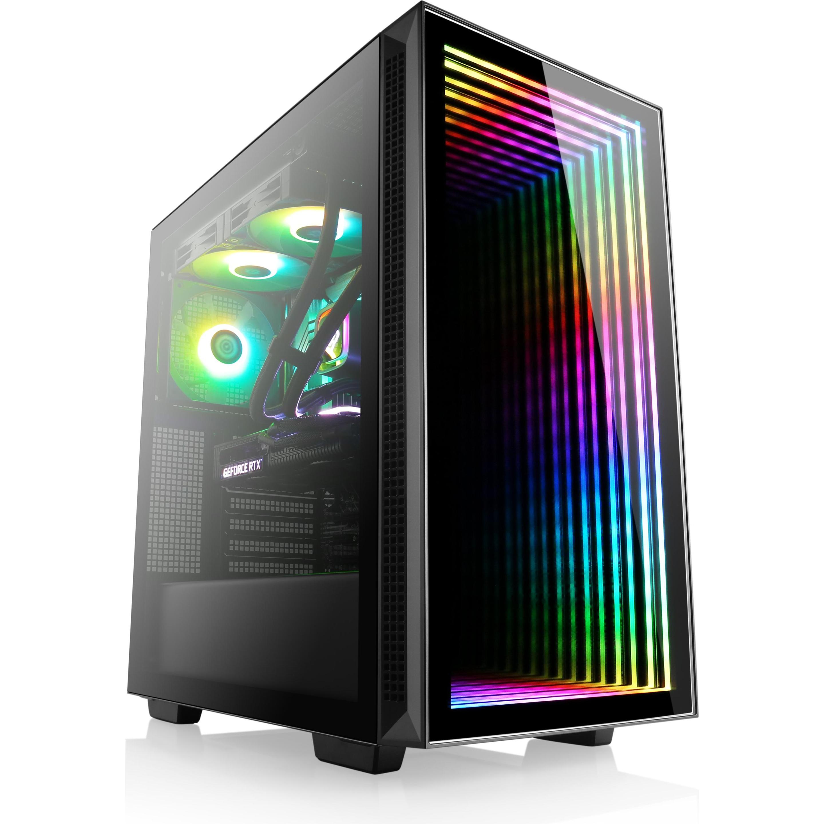 CSL Gaming PC M10130H (AMD Ryzen 7 7800X3D, 16 GB, 1000 GB, GeForce RTX 4070), PC, Schwarz