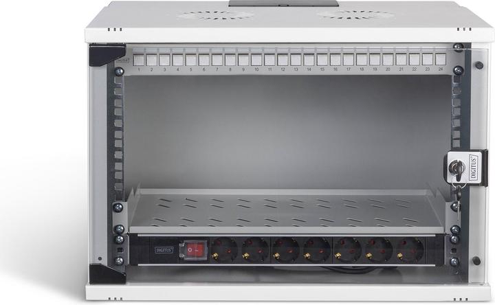 Actual product image Digitus 19" Netzwerk-Set, 7HE Wandgehäuse und Zubehör, gr SOHO PRO Version (7 RU, 19 inch rack)