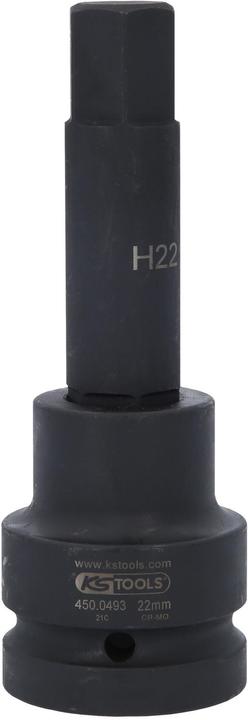 Actual product image KS Tools 1" power bit socket nut hexagon socket (22 mm)