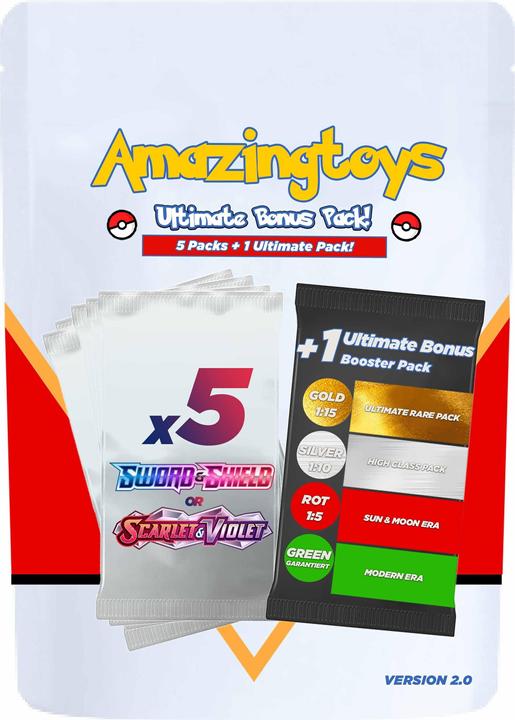 Produktbild Pokémon Amazingtoys Ultimate Mystery Booster Pack - Wave 2 (Englisch, Japanisch, Booster Pack)