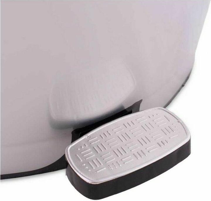 Produktbild Berilo Papierkorb mit Pedal D003-1 Silberfarben Kunststoff 11 L (6 Stück) (11 l)