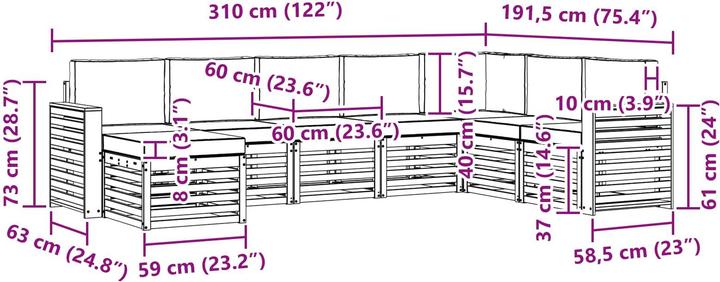 Produktbild vidaXL Outdoor-Sofa