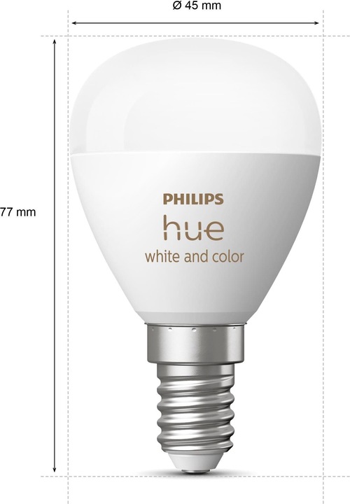 Actual product image Philips Hue White & Color Ambiance E14 Chandelier Twin Pack (E14, 5.10 W, 470 lm, 2 x, F)