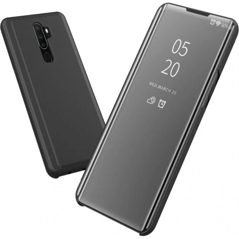 Screenguard Custodia Oppo A5 2020 Clear View Flip (Oppo A53 (2020)), Cover smartphone, Nero