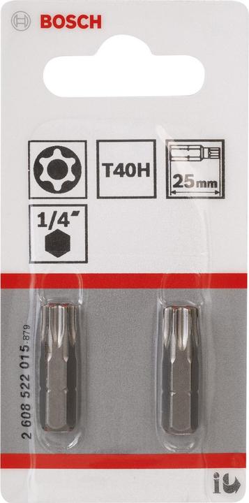 Actual product image Bosch Professional Zubehör T40H Security Torx® Screwdriver Bit Extra Hard (25mm)