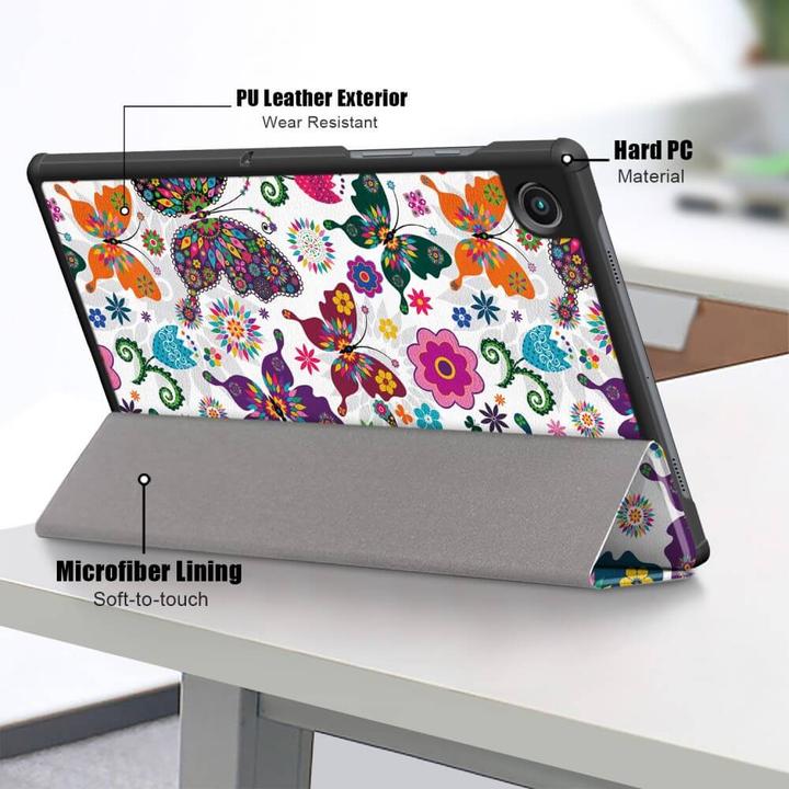 Productafbeelding Cover-Discount Galaxy Tab A7 Lite - Drievoudige Smart Case Vlinders (Galaxy Tab A7 Lite)