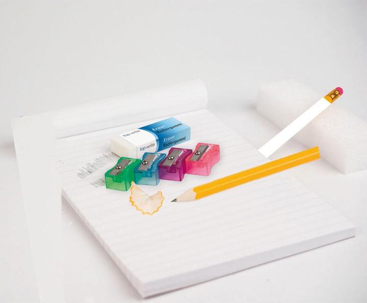 Actual product image Topwrite Sharpener & Eraser 9pcs.