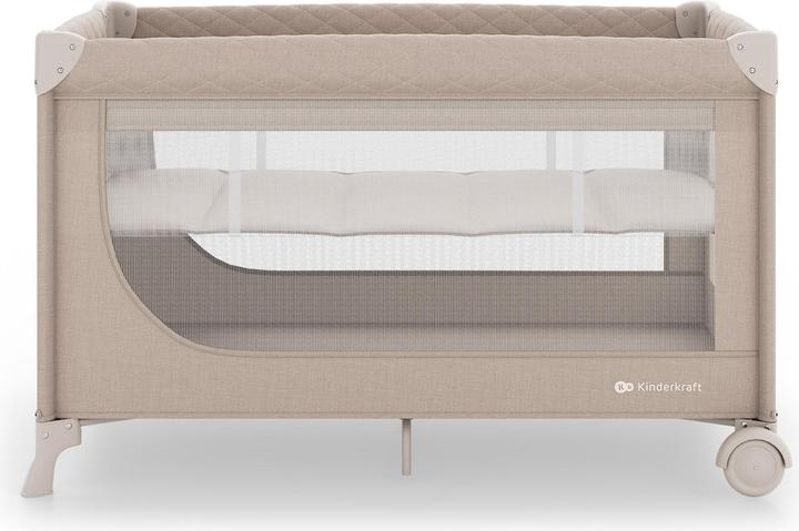 KinderKraft travel cot LEODY UP beige