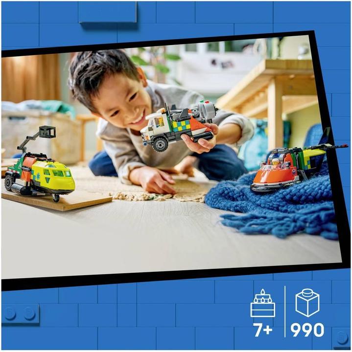 Image du produit LEGO Kombinationsset mit Flugzeug, Wartungsfahrzeug und Luftkissenboot (60505, LEGO City)