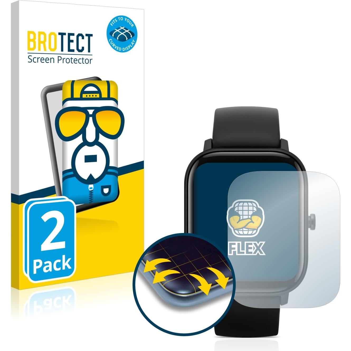 BROTECT Full-Cover Pellicola, Pellicola protettiva per smartwatch, Trasparente