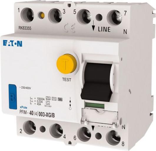 Eaton Interrupteur différentiel, sensible à tous les courants, 40 A, 4p, 300305