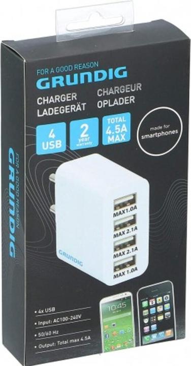Actual product image Grundig Usb charger 4 ports 230V