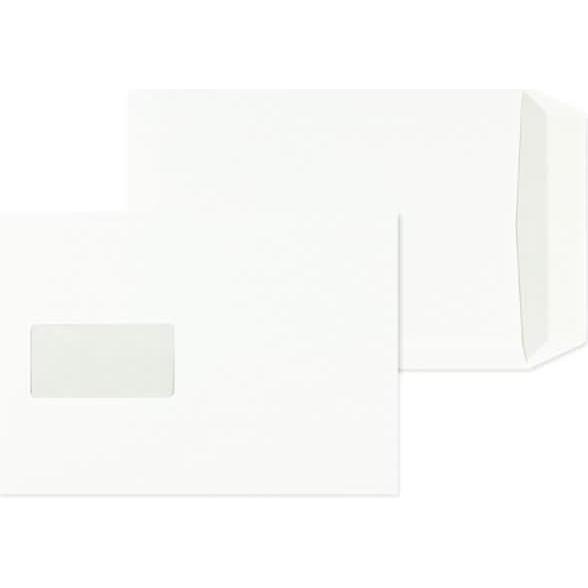 Blanke, Versandtasche + Luftpolstertasche, Versandtaschen 176x250mm (DIN B5) 90g/qm HK Fenster VE=500 St. weiss (500 x)