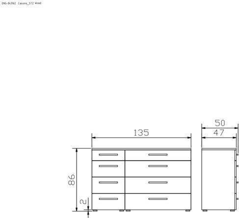 Image du produit Hasena Cassino (135 x 50 x 86 cm)