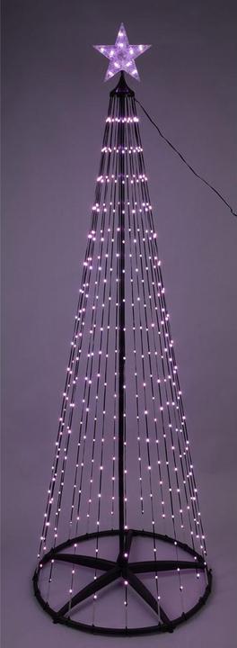 Produktbild H & S Collection LED-Weihnachtsbaum Kegelform, mehrfarbig 370 LEDs. 210 cm