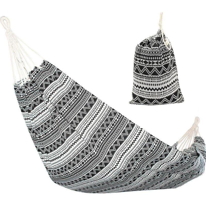 Saska Garden, Amache, HAMAK OGRODOWY 1 OSOBOWY 200x100CM ETNO Z POKROWCEM 1063980 (120 kg)