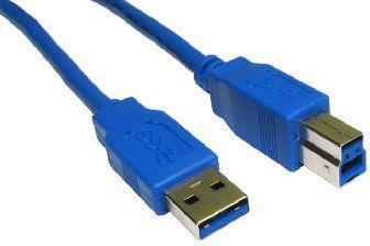 Cables Direct CDL 2MTR USB 3.0 A M - B M BLUE (2 m, USB 3.2 Gen 1)