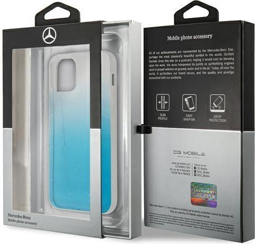 Image du produit Mercedes MEHCP12SCLGBL iPhone 12 Mini 5.4 "Bleu / Blue Hard Case avec ligne transparente (Apple iPhone 12 mini)