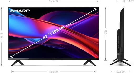 Produktbild Sharp 43GD2225E 43" FHD Roku Smart TV schwarz (43", LCD, Full HD)