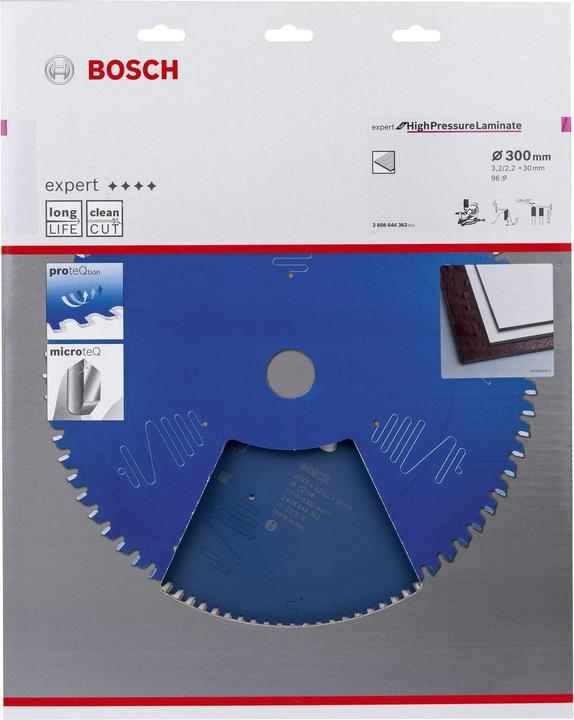 Produktbild Bosch Professional Zubehör Kreissägeblatt Expert for High Pressure Laminate, 300 x 30 x 3,2 mm, 96