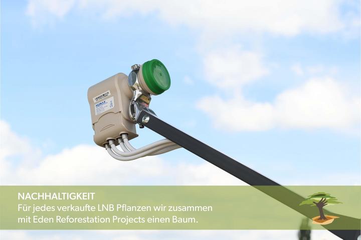 Immagine prodotto Humax Green Power LNB per multi-switch, protezione dalle intemperie, filtro LTE (Quattro LNB, 40mm)