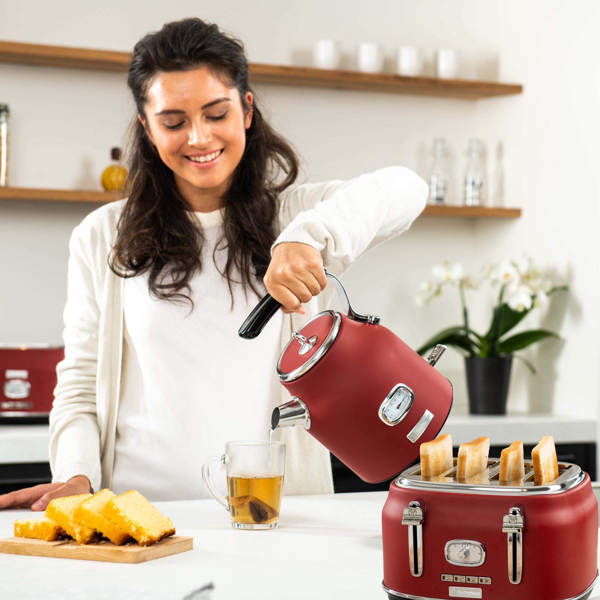 Thumbnail - Westinghouse Frühstück-Set, Wasserkocher, Rot