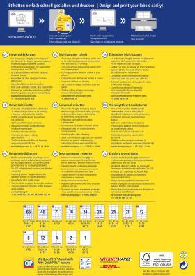 Actual product image Avery Universal labels