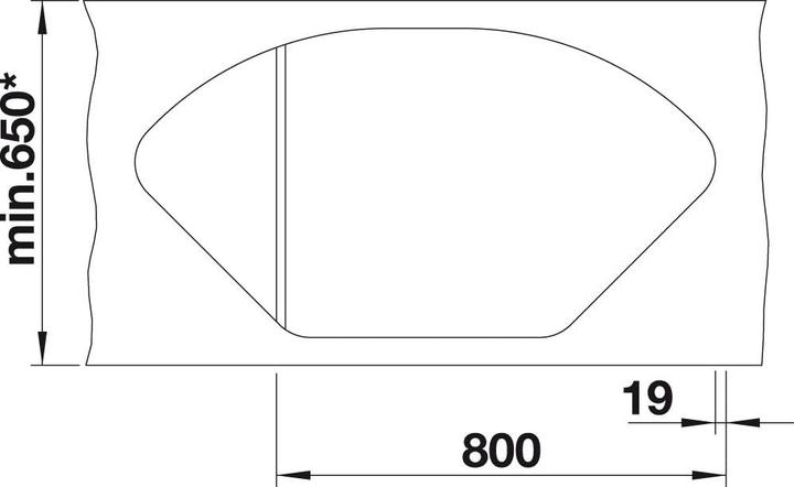 Actual product image Blanco Delta II (Fitted sink, 57.50 cm)