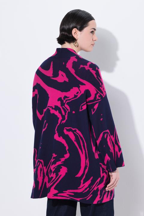 Image du produit Ulla Popken Cardigan oversize, encolure en V et manches 3/4 (62)
