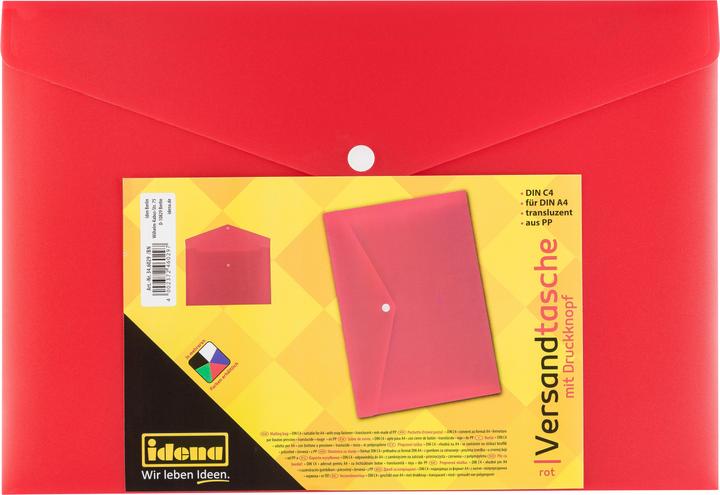 Produktbild Idena Versandtasche C4 PP, transluzent rot (1 x)