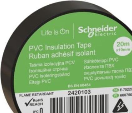 Schneider Electric PVC Isoleringsbånd 19MMX20M Blå- I pose für DIY (19 mm)