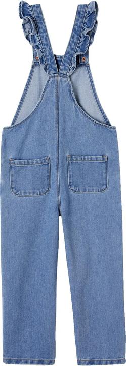 Actual product image Vertbaudet Girls' bib jeans with flounce straps (158)
