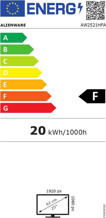 Energie-Label Alienware AW2521HF (1920 x 1080 Pixel, 24.50")