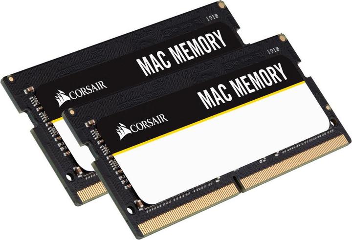 Produktbild Corsair Mac Memory Black 2x16GB DDR4 2666MHZ SO-DIMM CMSA32GX4M2A2666C18 (2 x 16GB, 2666 MHz, DDR4-RAM, SO-DIMM)