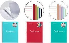 Miquelrius Notizbuch 5 A4 120 SQU 90G PP EMOTIONS TURQ (A4, Checked)