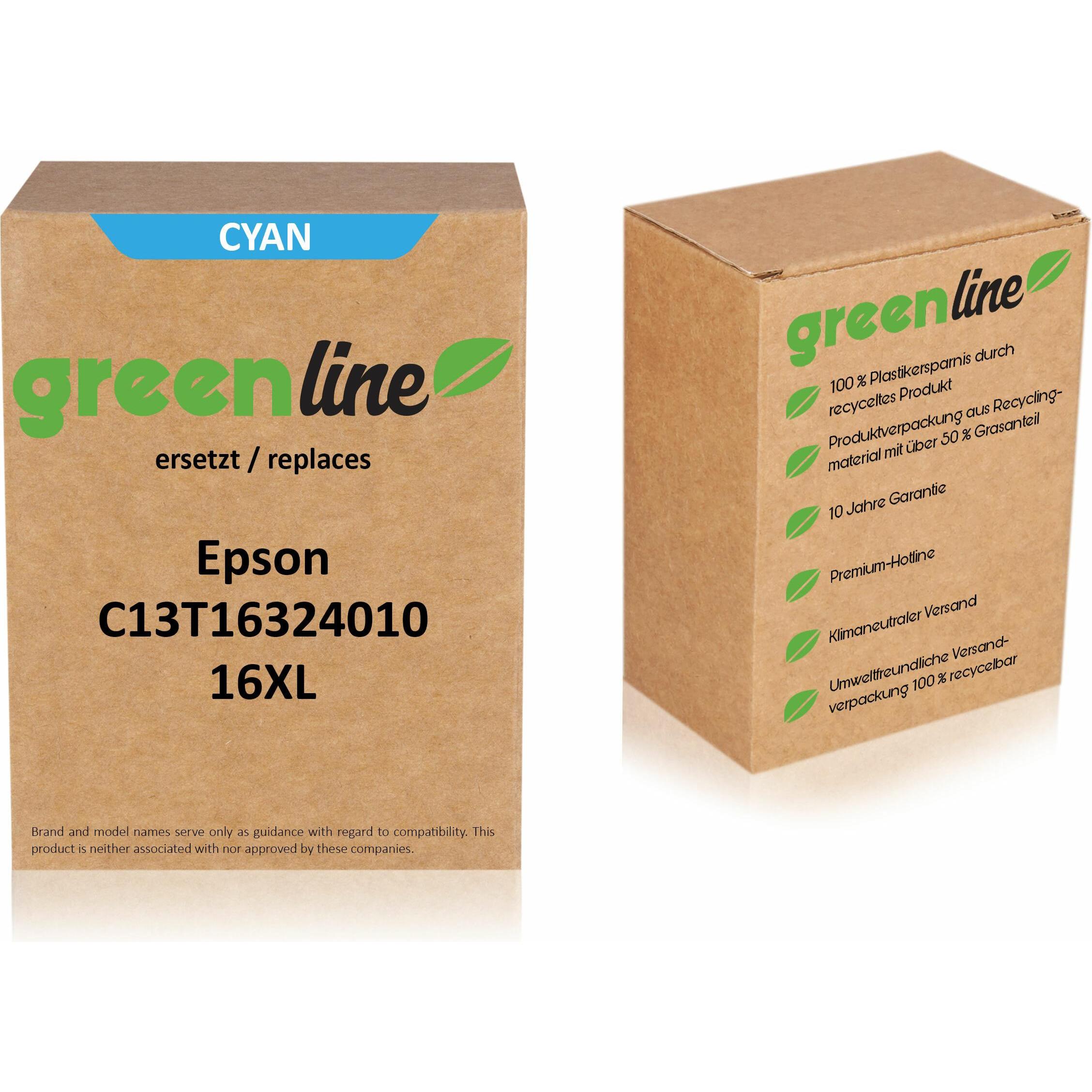 Inkadoo, Druckerpatrone, Druckerpatronen greenline ersetzt Epson C 13 T 16344010 / 16XL Tintenpatrone