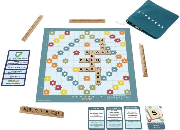 Produktbild Mattel Scrabble Core Wood (D) (Deutsch, 2 - 4 Spieler)