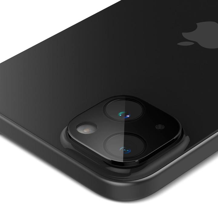 Immagine prodotto Spigen Confezione da 2 Glass tR Optik, nero - iPhone 15/15 Plus (1 pz., Apple iPhone 15)