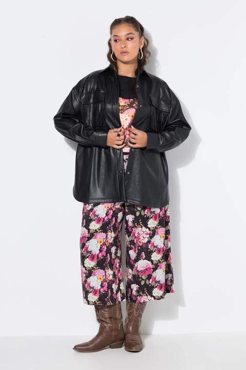 Immagine prodotto Studio Untold Hemd, Oversize Shape, Fake-Leder, Fransen-Taschen (54, 56)